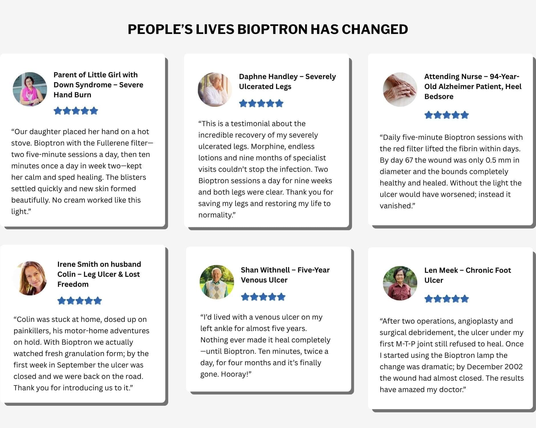 Bioptron light therapy device customer testimonial for comfort mobility and daily life support
